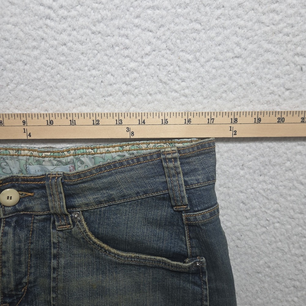 Y2k Levi's Denim Skirt Womens Size 12 Blue Long Mini Western - Picture 4 of 7